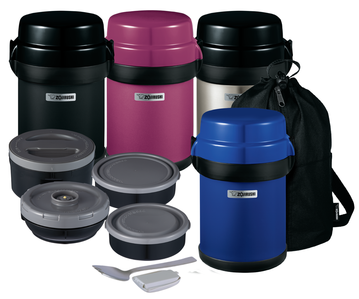 ZOJIRUSHI Vacuum Thermos Insulated Lunch box Bento Food Container  SL-GH18-BA