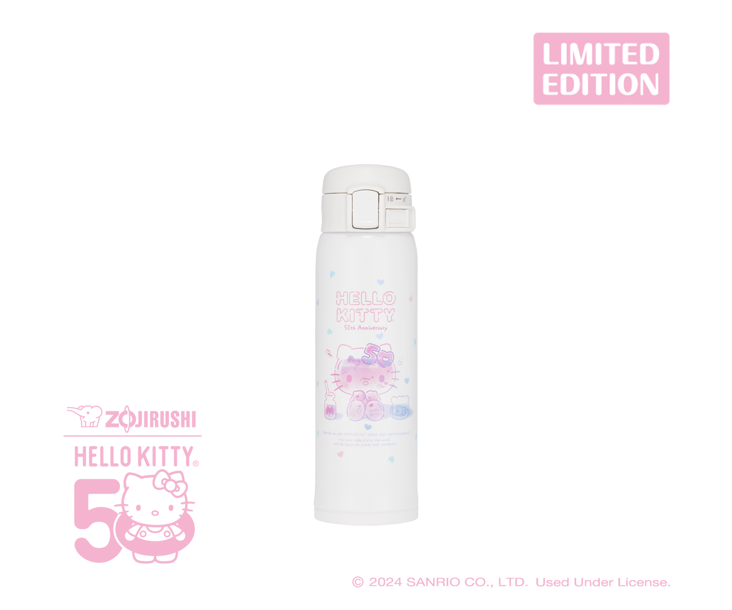 Hello Kitty 50th Anniversary Limited Edition Stainless Mug SM-SF48KT