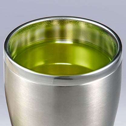SlickSteel® polished stainless steel interior allows the color of your beverage to shine through