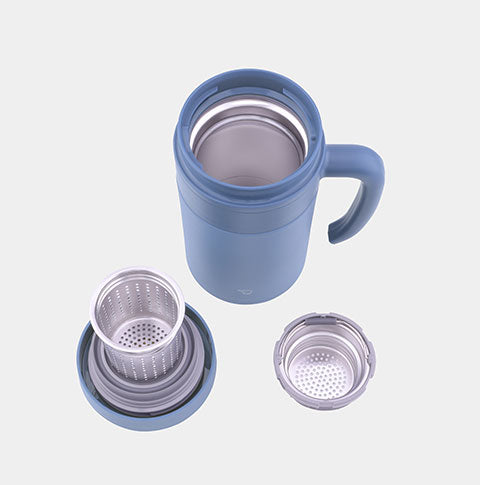 Stainless Steel Coffee Mug Cup with Lid and Handle - Tumblers and