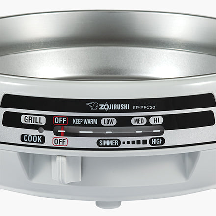 ZOJIRUSHI Multi-Function Electric Grill - Dual-Sided White Hotpot 