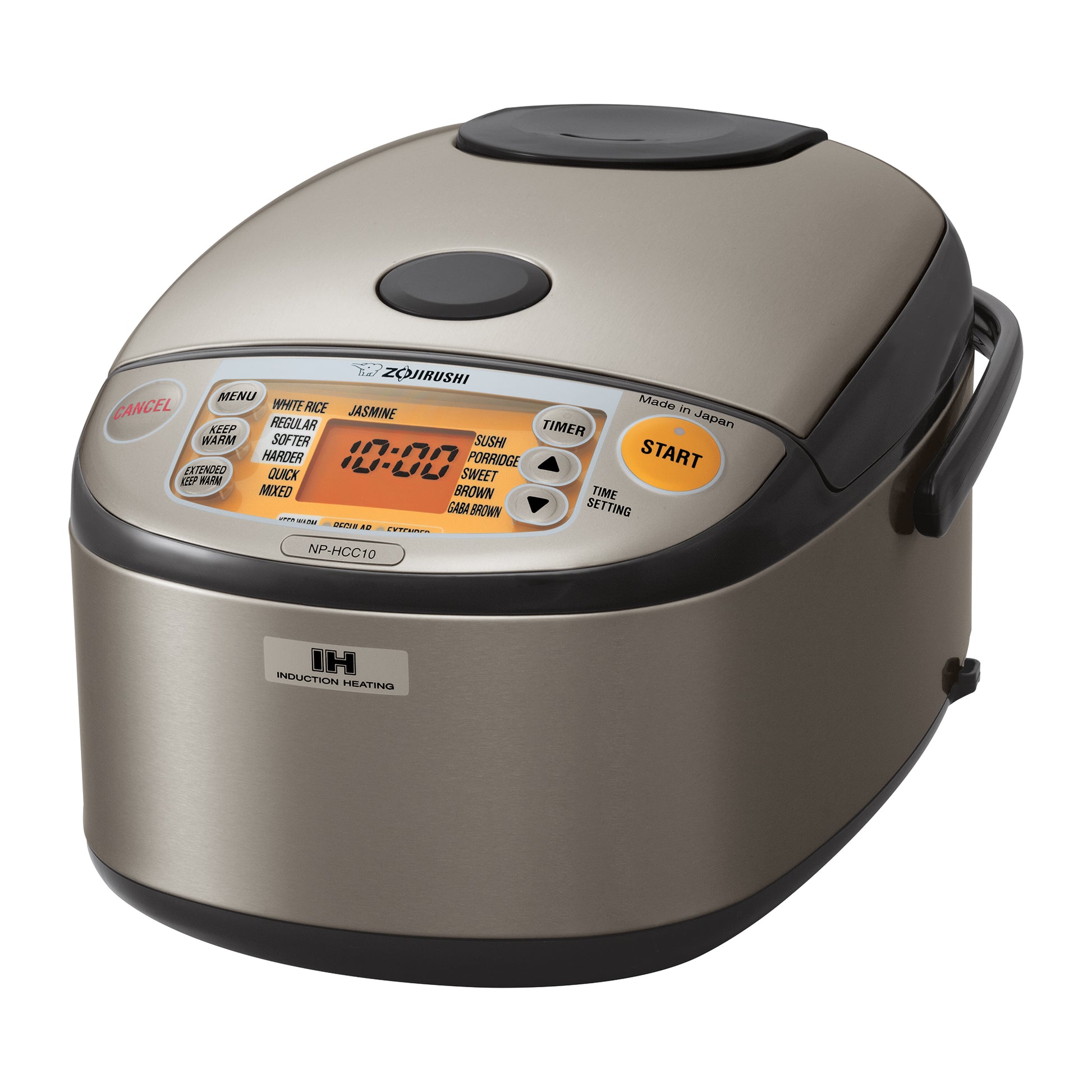 Zojirushi Induction Heating Rice Cooker & Warmer, 3 cups (uncooked),  Stainless Dark Brown, Made in Japan