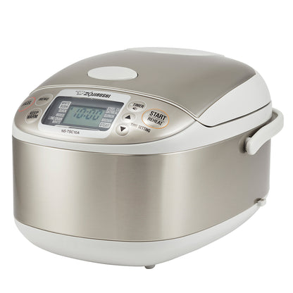 Zojirushi Micom 5-Cup Brown Stainless Rice Cooker with Built-In Timer  NS-TSC10XJ - The Home Depot