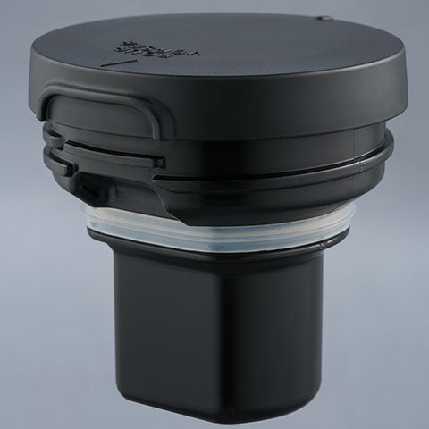 One piece lid with minimal threading to maintain cleanliness
