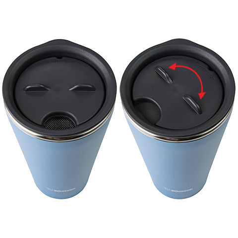 Twist and seal, spill-resistant lid