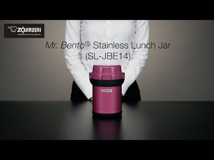 Zojirushi Mr. Bento Stainless Lunch Jar Black Carbon